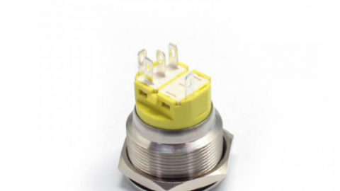 25MM 5PIN Stainless Steel Metal Push Button Switch with LED Indicator IP67