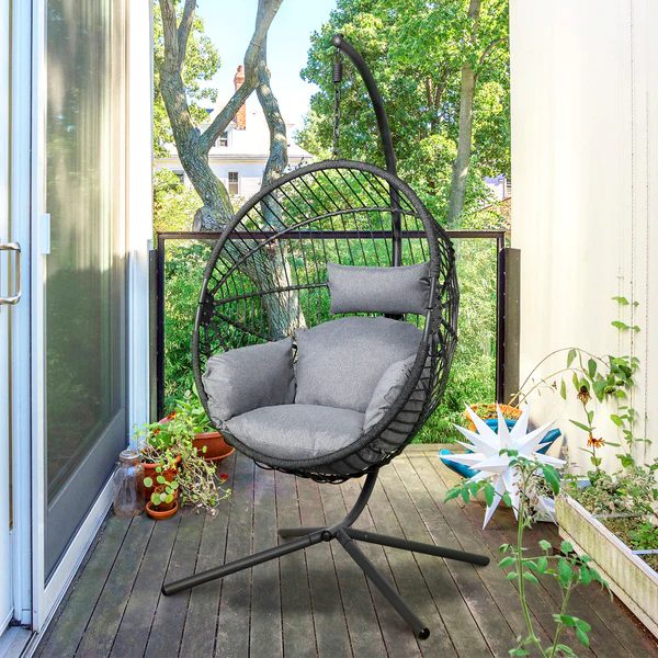Leura Outdoor Porch Egg Swing Chair